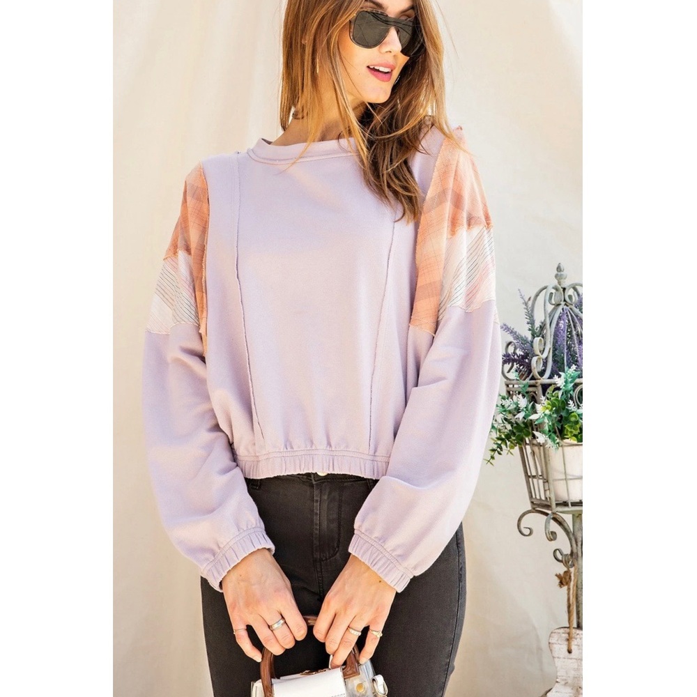'Purple Patchwork' Sweater Top